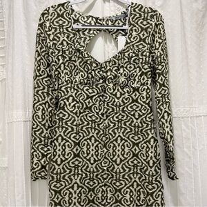 Zara Green Pattern Maxi Dress